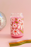 Falling Petals Glass Cup (3 Colors!)