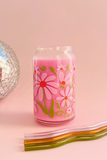 Falling Petals Glass Cup (3 Colors!)