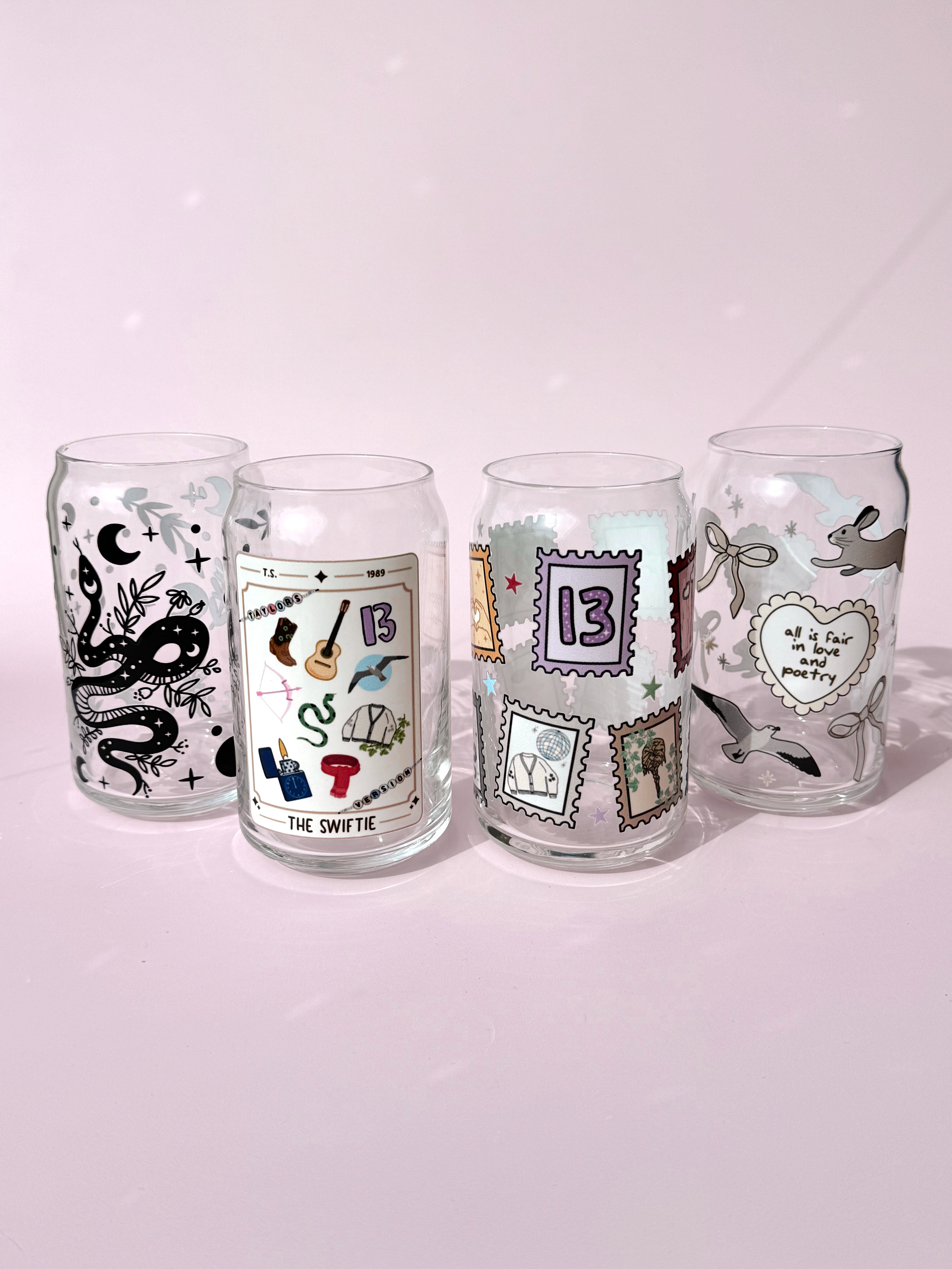 Swiftie Tarot Card Glass Cup