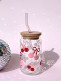 2 Sweet 4 U Cherry Bows Glass Cup