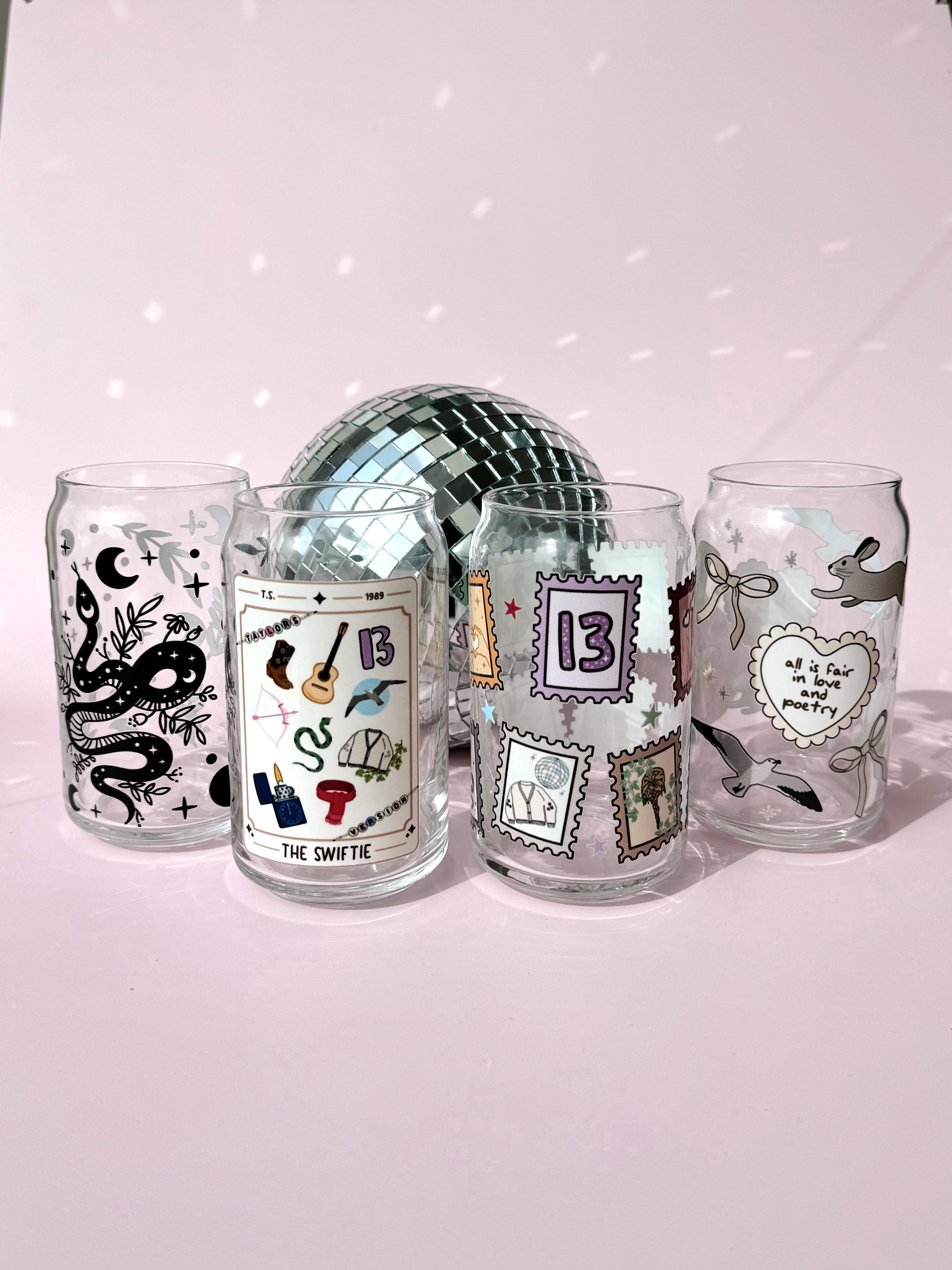 TS Swiftie Discography Glass Cup