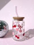 2 Sweet 4 U Cherry Bows Glass Cup