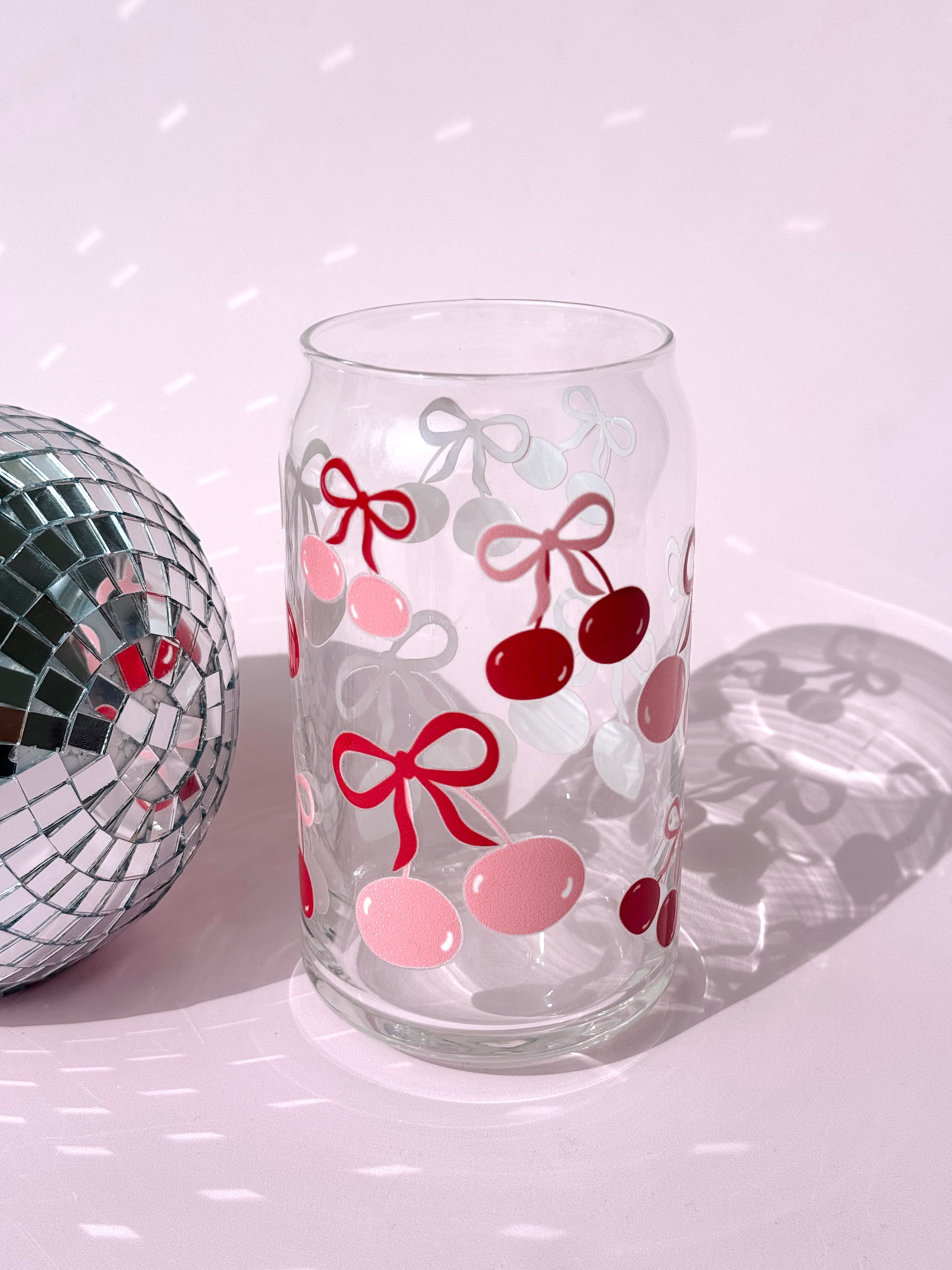 2 Sweet 4 U Cherry Bows Glass Cup