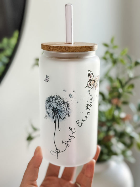 Just Breathe glass Tumbler